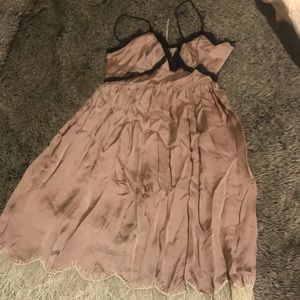 ASOS silky wedding guest dress with lace bottom